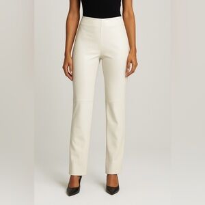 Genuine Leather Y2K Vintage Paris France Relaxed High Waist Pants size 42 US 6